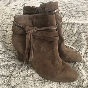 Ralph Lauren Brown Suede Booties